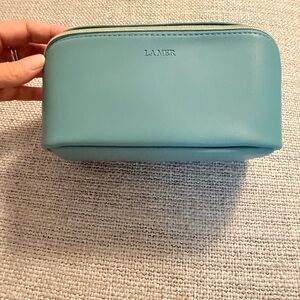 La Mer Teal Cosmetic Bag
